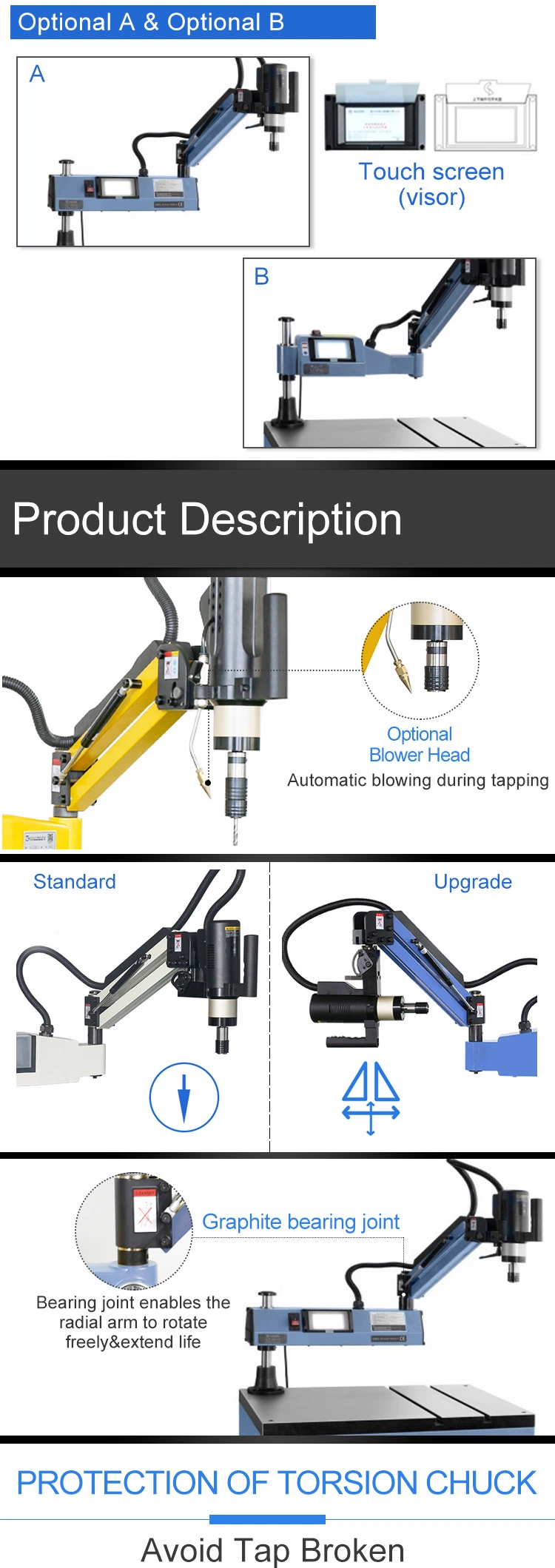 Factory Made High Accuracy Moving Workbench Universal Automatic Tapping Machine