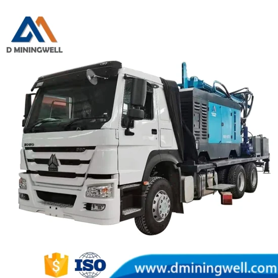 Dminingwell は販売のための 600 メートルのトラックに取り付けられた深井戸掘削リグ機械を使用しました